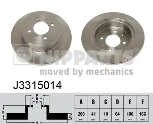 спирачен диск NIPPARTS J3315014