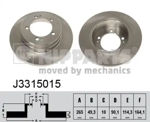 спирачен диск NIPPARTS J3315015