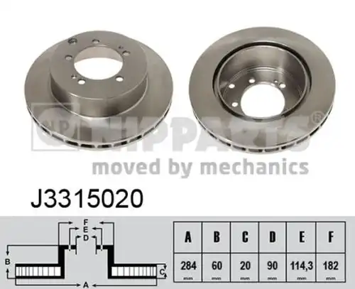 спирачен диск NIPPARTS J3315020