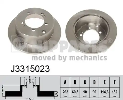 спирачен диск NIPPARTS J3315023