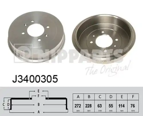 спирачен барабан NIPPARTS J3400305