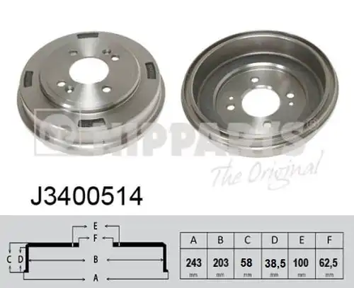 спирачен барабан NIPPARTS J3400514