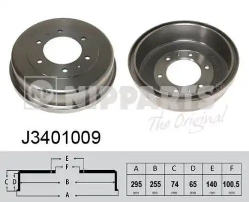 спирачен барабан NIPPARTS J3401009