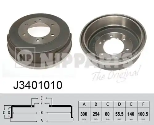 спирачен барабан NIPPARTS J3401010