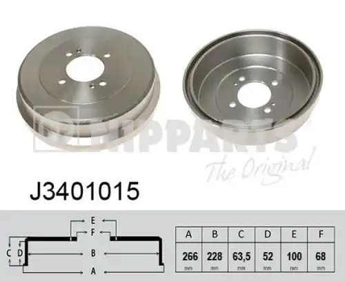 спирачен барабан NIPPARTS J3401015