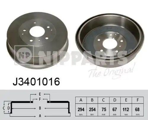 спирачен барабан NIPPARTS J3401016