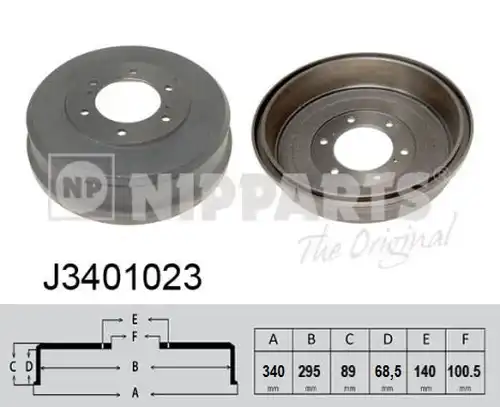 спирачен барабан NIPPARTS J3401023