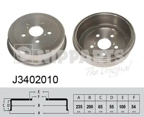 спирачен барабан NIPPARTS J3402010