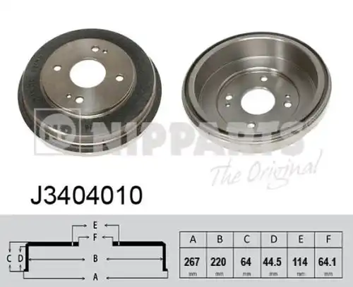 спирачен барабан NIPPARTS J3404010