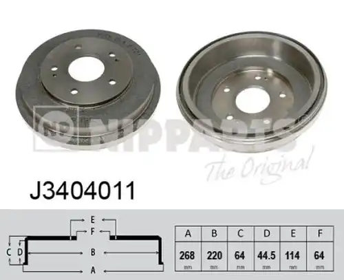 спирачен барабан NIPPARTS J3404011