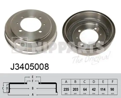 спирачен барабан NIPPARTS J3405008