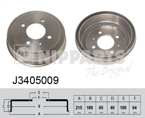 спирачен барабан NIPPARTS J3405009