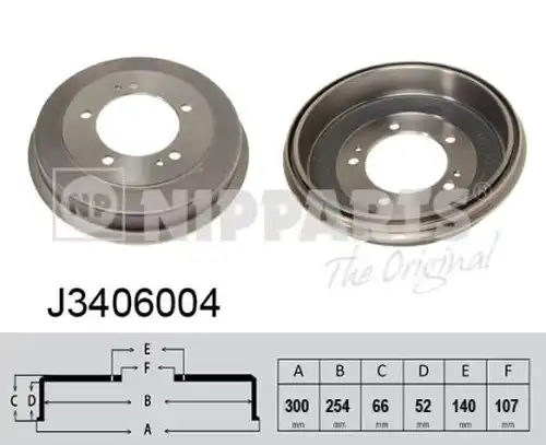 спирачен барабан NIPPARTS J3406004