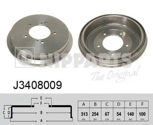 спирачен барабан NIPPARTS J3408009