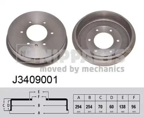 спирачен барабан NIPPARTS J3409001