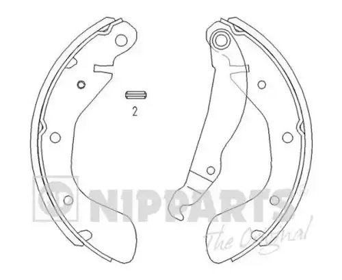 комплект спирачна челюст NIPPARTS J3500900