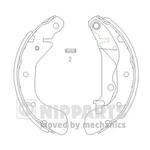 комплект спирачна челюст NIPPARTS J3500907