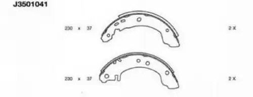 комплект спирачна челюст NIPPARTS J3501041