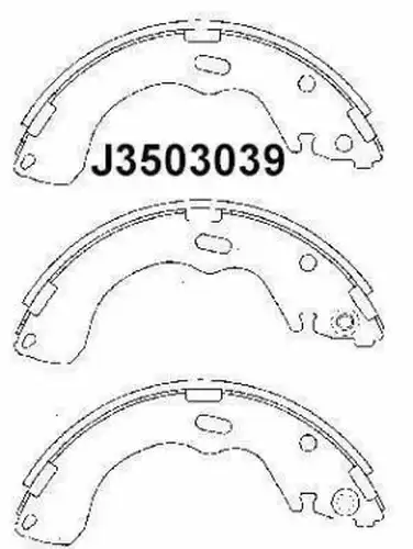 комплект спирачна челюст NIPPARTS J3503039