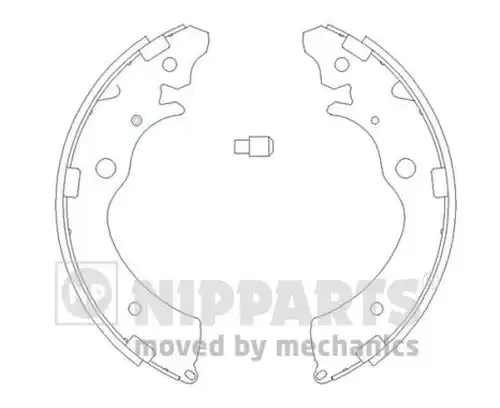 комплект спирачна челюст NIPPARTS J3504020