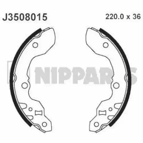 комплект спирачна челюст NIPPARTS J3508015