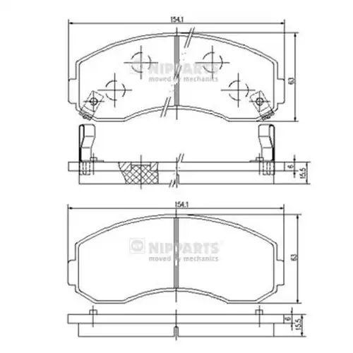 накладки NIPPARTS J3600101