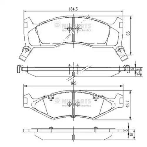 накладки NIPPARTS J3600302