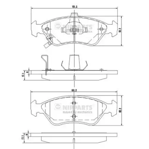 накладки NIPPARTS J3600303