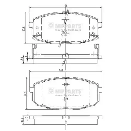 накладки NIPPARTS J3600319