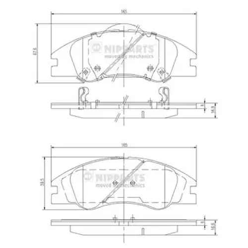 накладки NIPPARTS J3600326