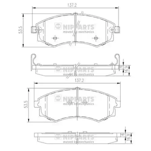 накладки NIPPARTS J3600401