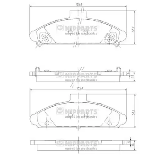 накладки NIPPARTS J3600503