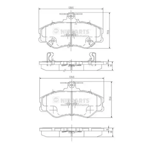 накладки NIPPARTS J3600513