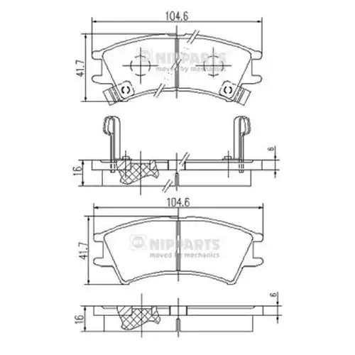 накладки NIPPARTS J3600524