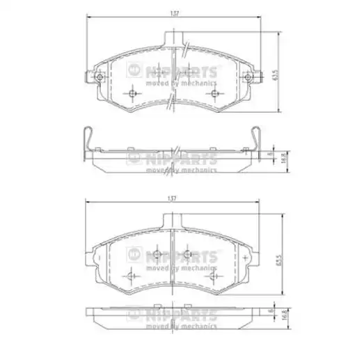 накладки NIPPARTS J3600535