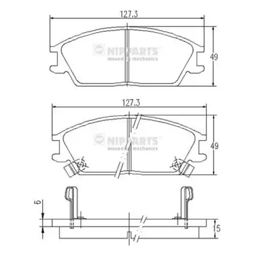 накладки NIPPARTS J3600539