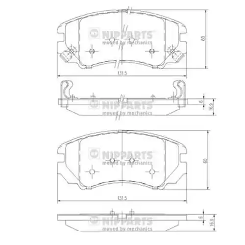 накладки NIPPARTS J3600541