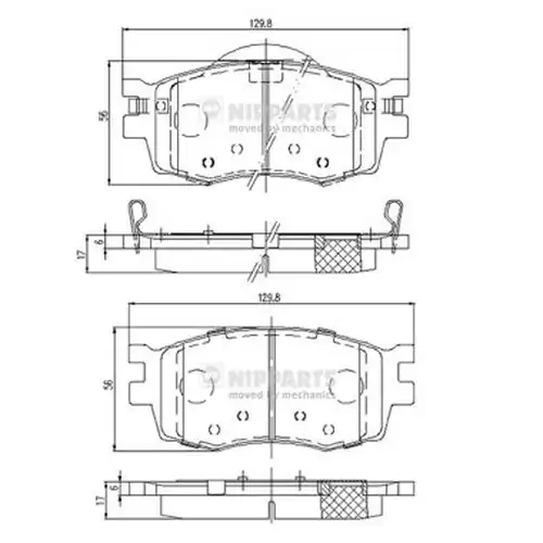 накладки NIPPARTS J3600542