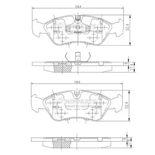 накладки NIPPARTS J3600900