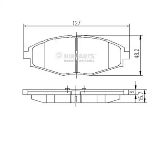 накладки NIPPARTS J3600909