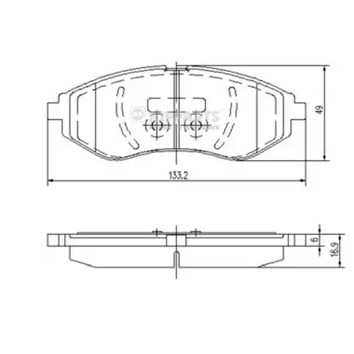 накладки NIPPARTS J3600911