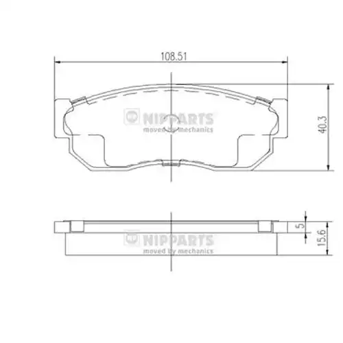 накладки NIPPARTS J3601001