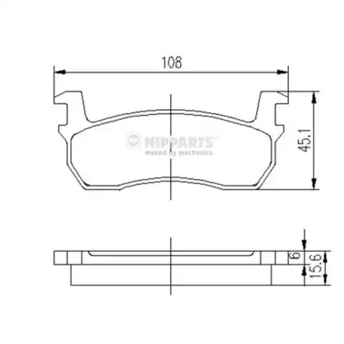 накладки NIPPARTS J3601003