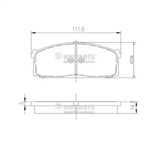 накладки NIPPARTS J3601006