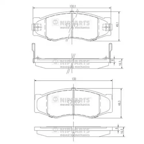 накладки NIPPARTS J3601033