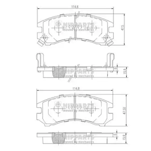 накладки NIPPARTS J3601035