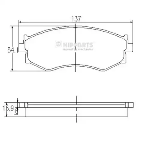 накладки NIPPARTS J3601042