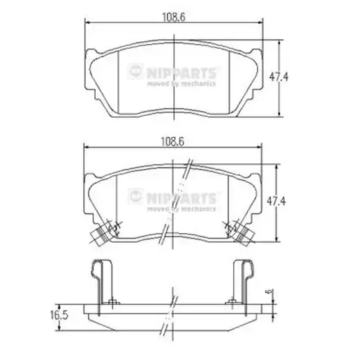 накладки NIPPARTS J3601048