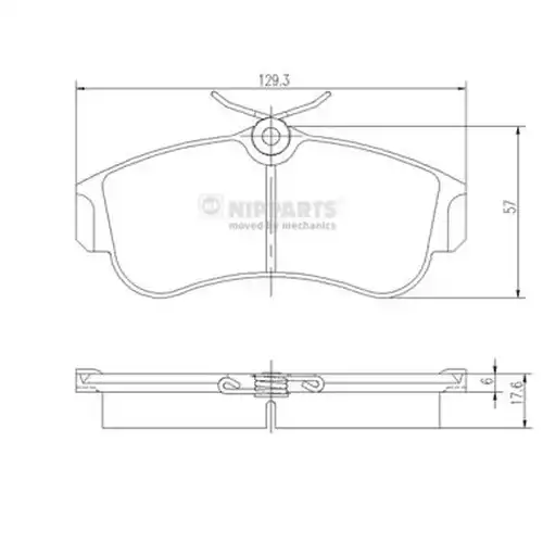 накладки NIPPARTS J3601051