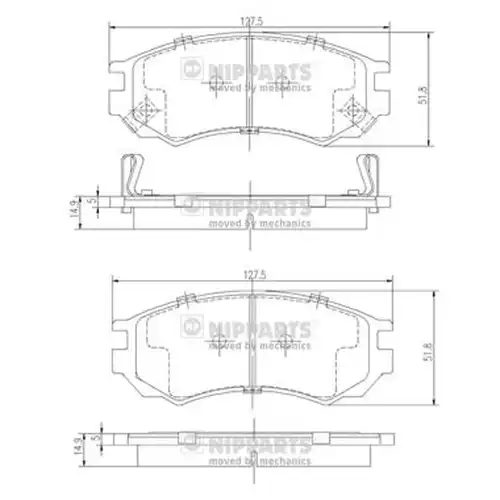 накладки NIPPARTS J3601054